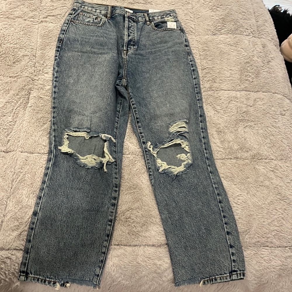 Pacsun NWT High Rose Straight Leg Distressed Jeans - Size 29